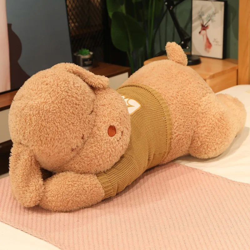 Lovely Giant Plush Dog Pillow | Soft Sweater Dog Stuffed Toy