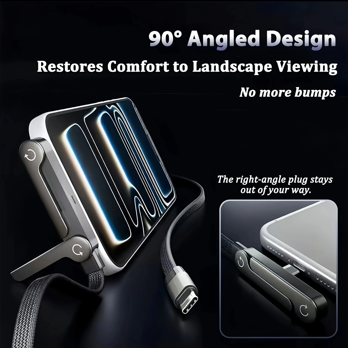 240W Fast Charging Foldable Phone Holder & USB Type-C Cable