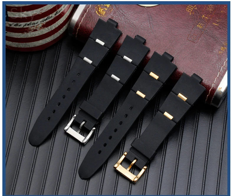 Men's Black Rubber Replacement Watch Band Strap | Comfortable & Durable
