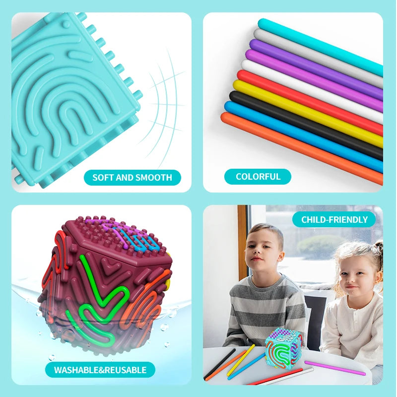 Multi-Faceted Sensory Activity Board for Kids | Motor Skills Toy