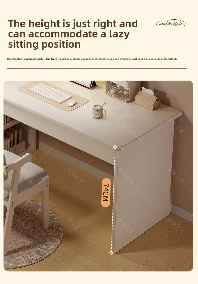 Versatile White Corner Computer Desk | Stylish Workstation & Bookshelf