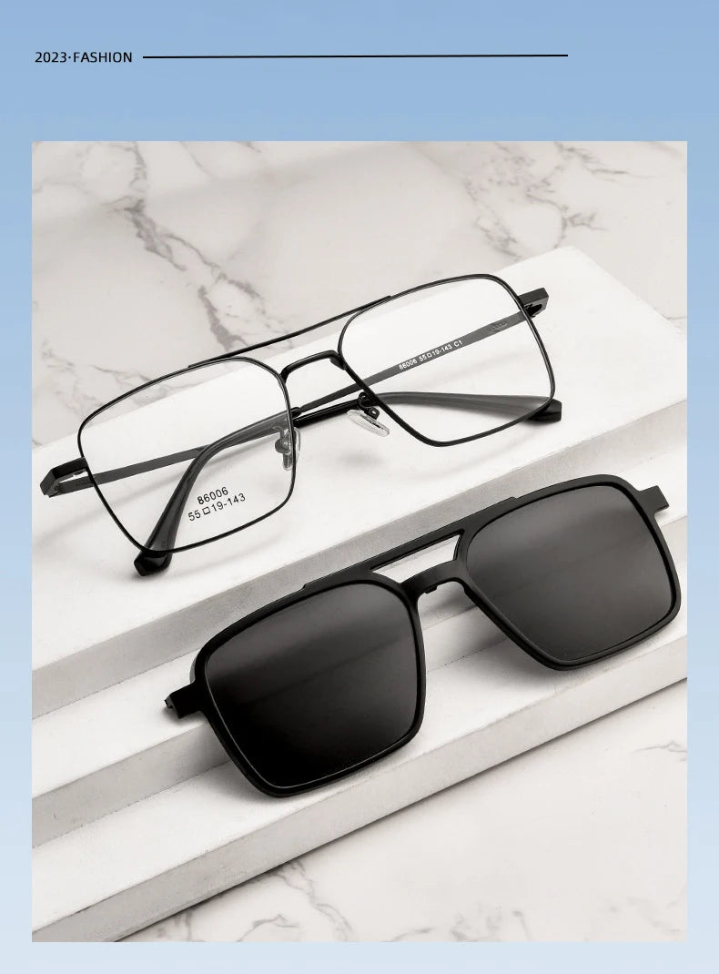 Men's Classic Polarized Clip-On Sunglasses | Retro Pilot Shades 2026