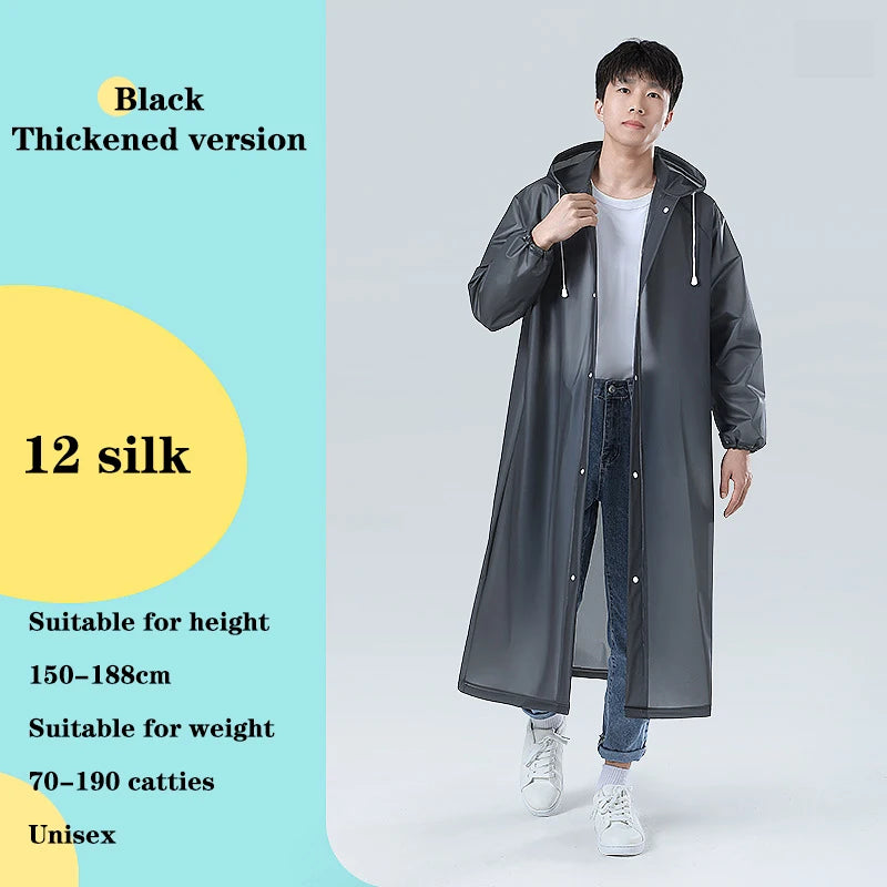 Transparent Waterproof Poncho Raincoat for All Outdoor Activities