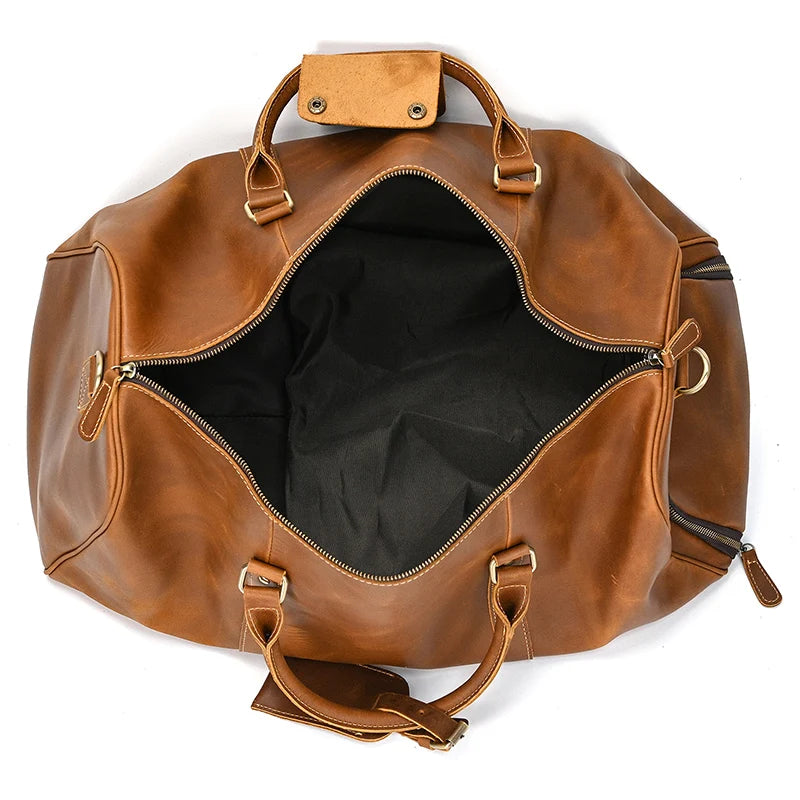 Luxury Genuine Leather Travel Bag for Men & Women | Versatile Duffle