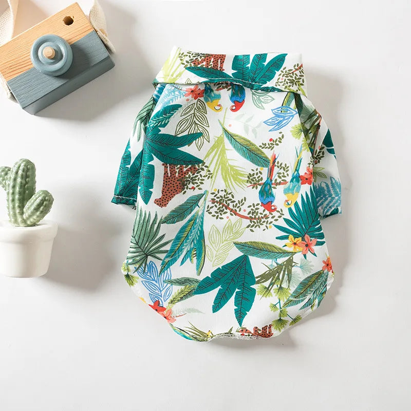 Summer Lightweight Pet Clothes | Stylish Dog & Cat Hawaiian Shirt