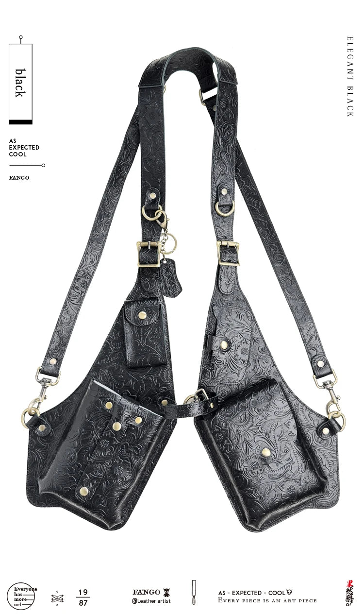 Anti-Theft Medieval Leather Holster Bag | Stylish Steampunk Design