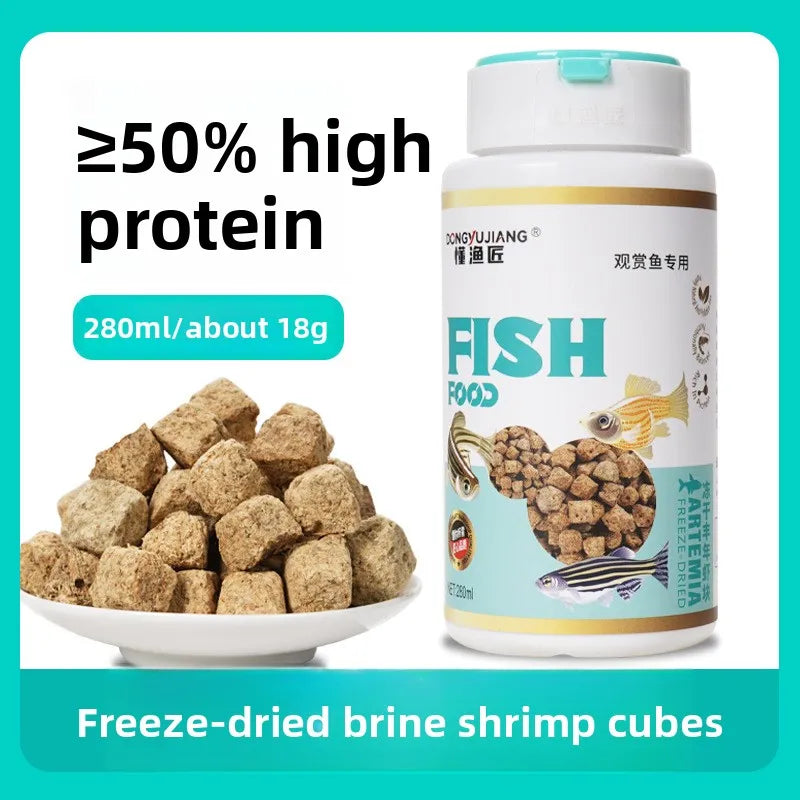 Freeze-Dried Brine Shrimp Blocks for Fish | Nutrient-Rich Treats