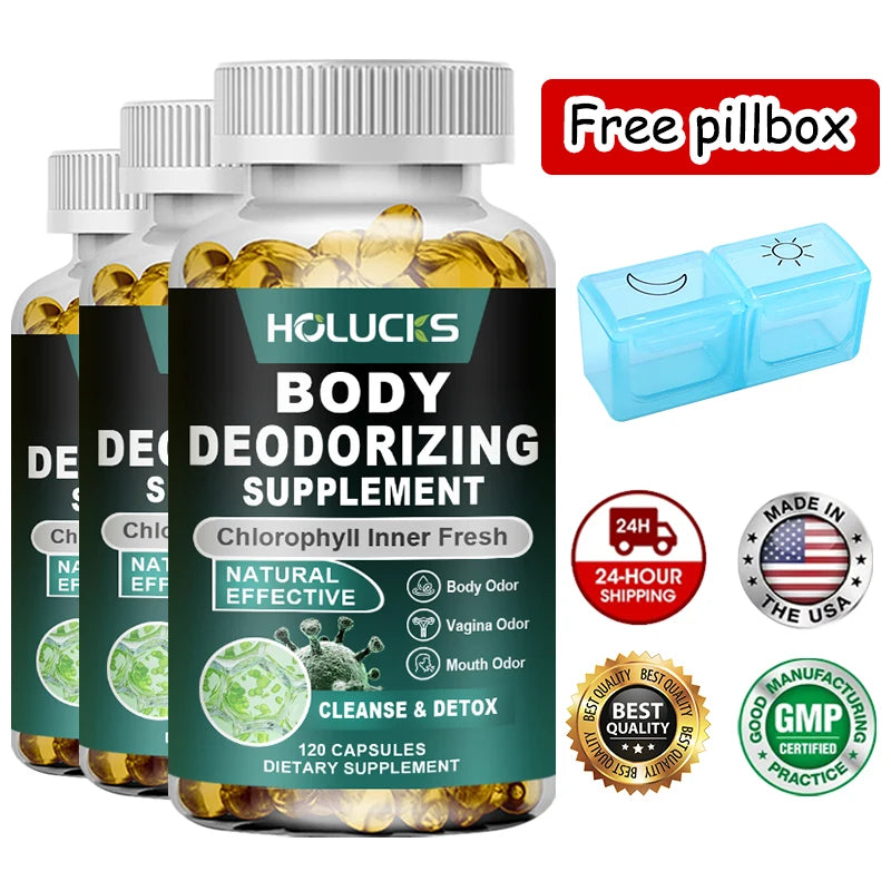 Natural Chlorophyll Capsules for Detox, Digestive & Skin Wellness