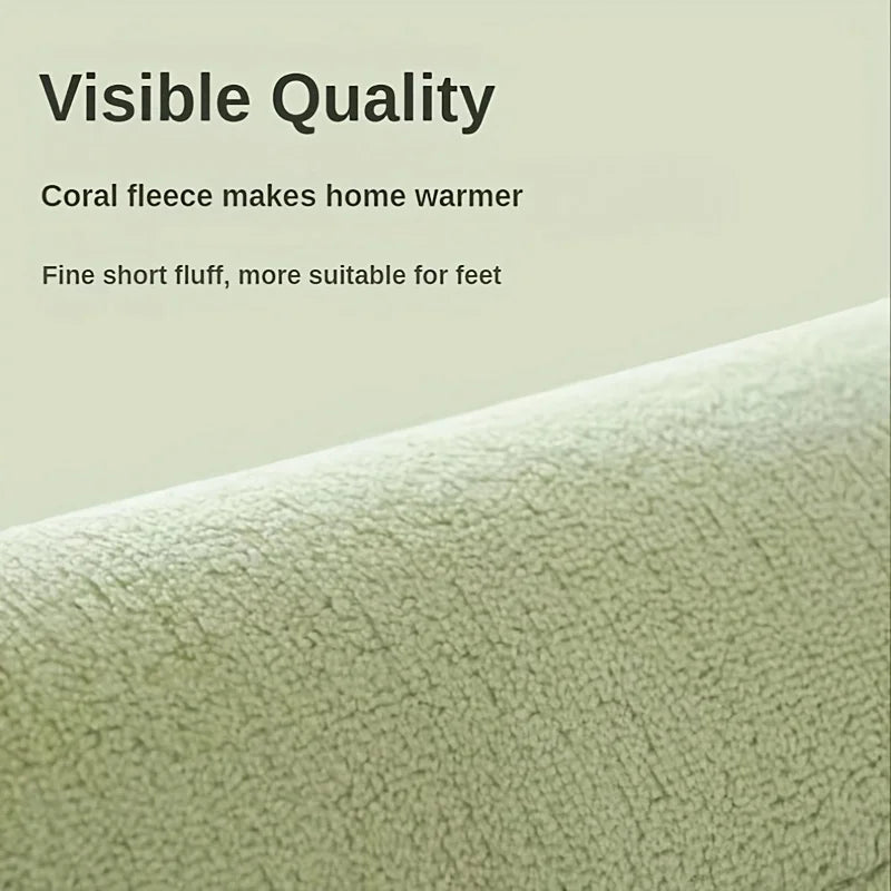 Non-Slip Absorbent Bathroom Floor Mat | Flannel Toilet Mat