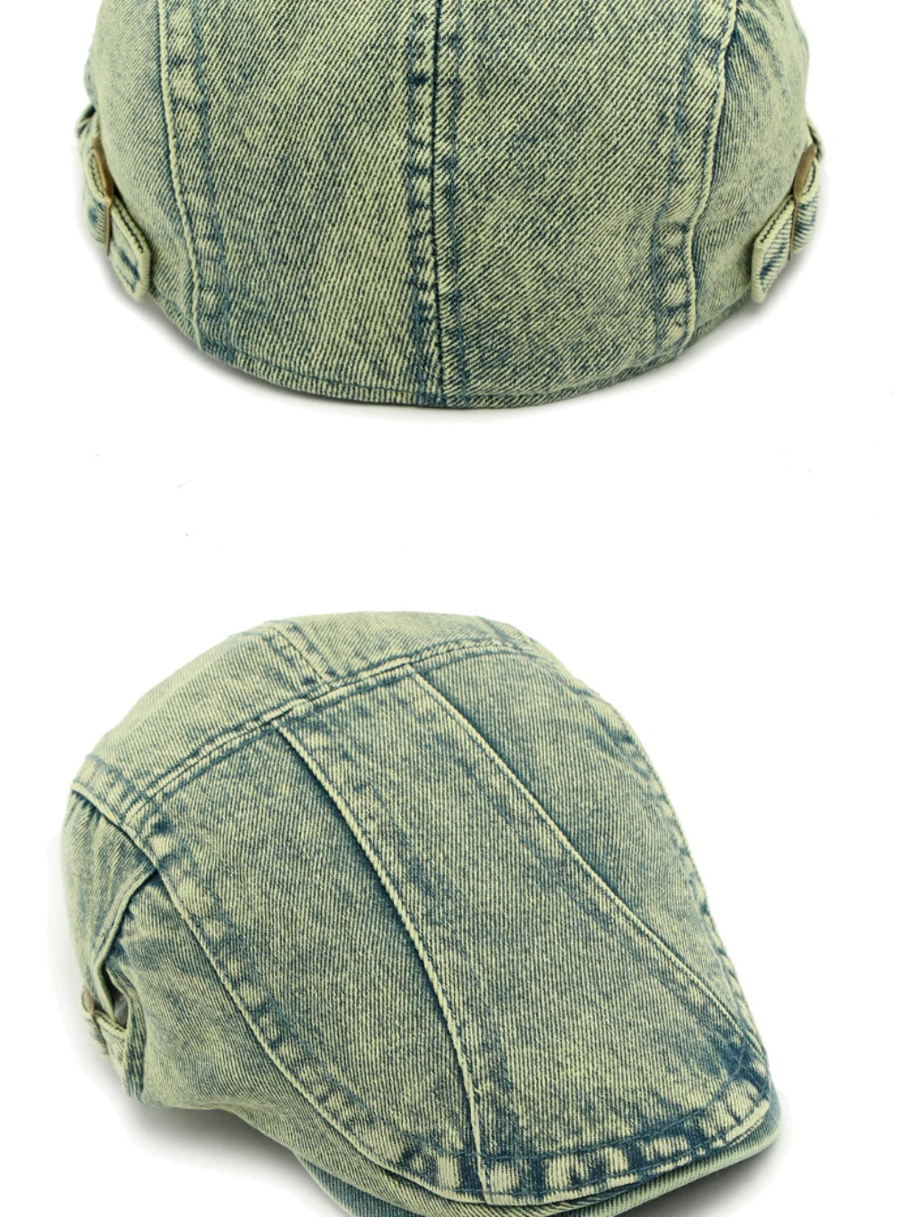 Unisex Adjustable Denim Beret Hat | Stylish Artist Cap