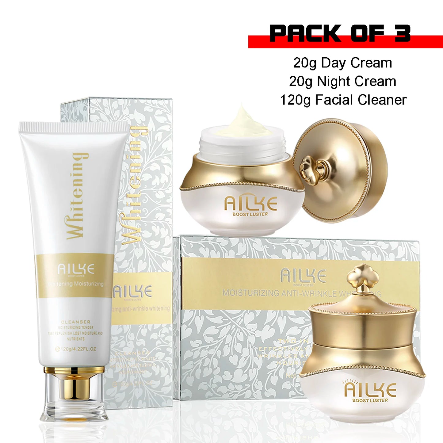 Whitening Anti-Wrinkle Face Cream Set | Collagen & Hyaluronic Acid