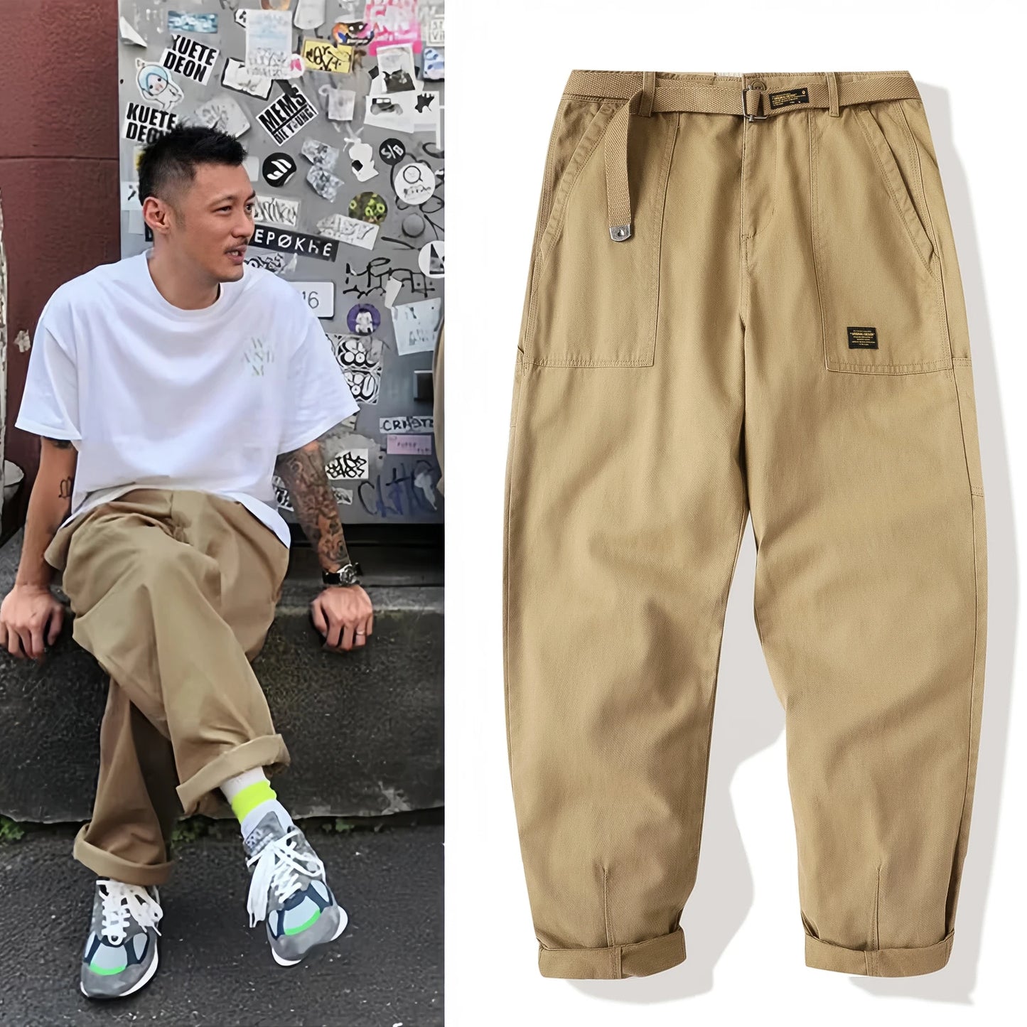 Trendy Workwear Cargo Pants for Men | Vintage Casual Style