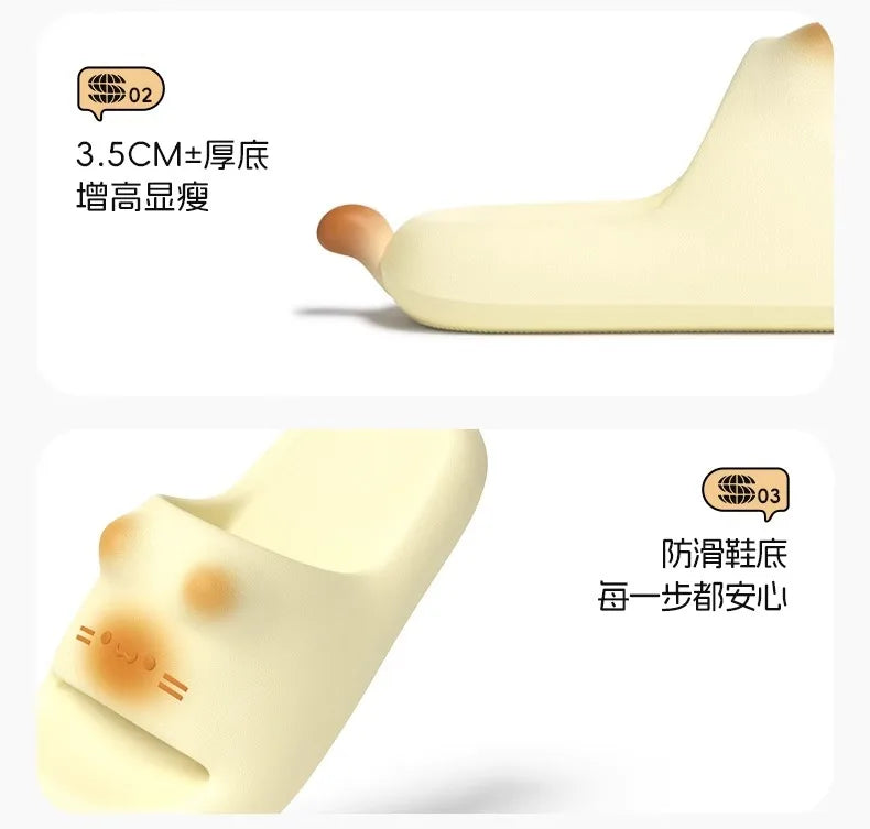 Cute Cat Slippers for Women | Lightweight Non-Slip Indoor Footwear