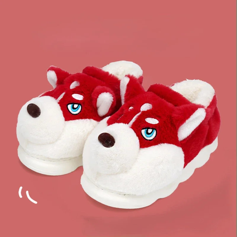 Men's Plush Cotton Slippers | Cozy Anti-Slip Indoor Shoes