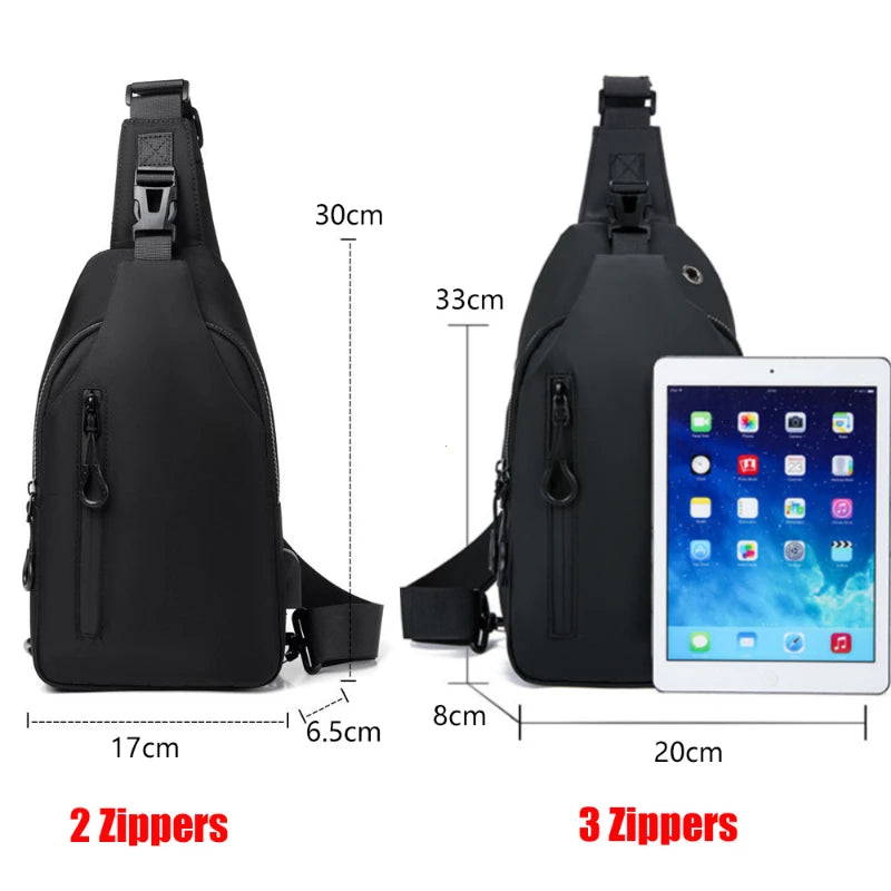 Stylish Men's Chest Bag | Casual One Shoulder Crossbody Design