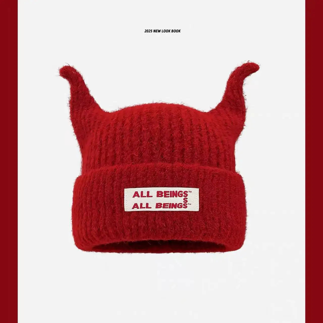 Unisex Funny Little Devil Horn Knitted Hat | Warm Ski Beanie