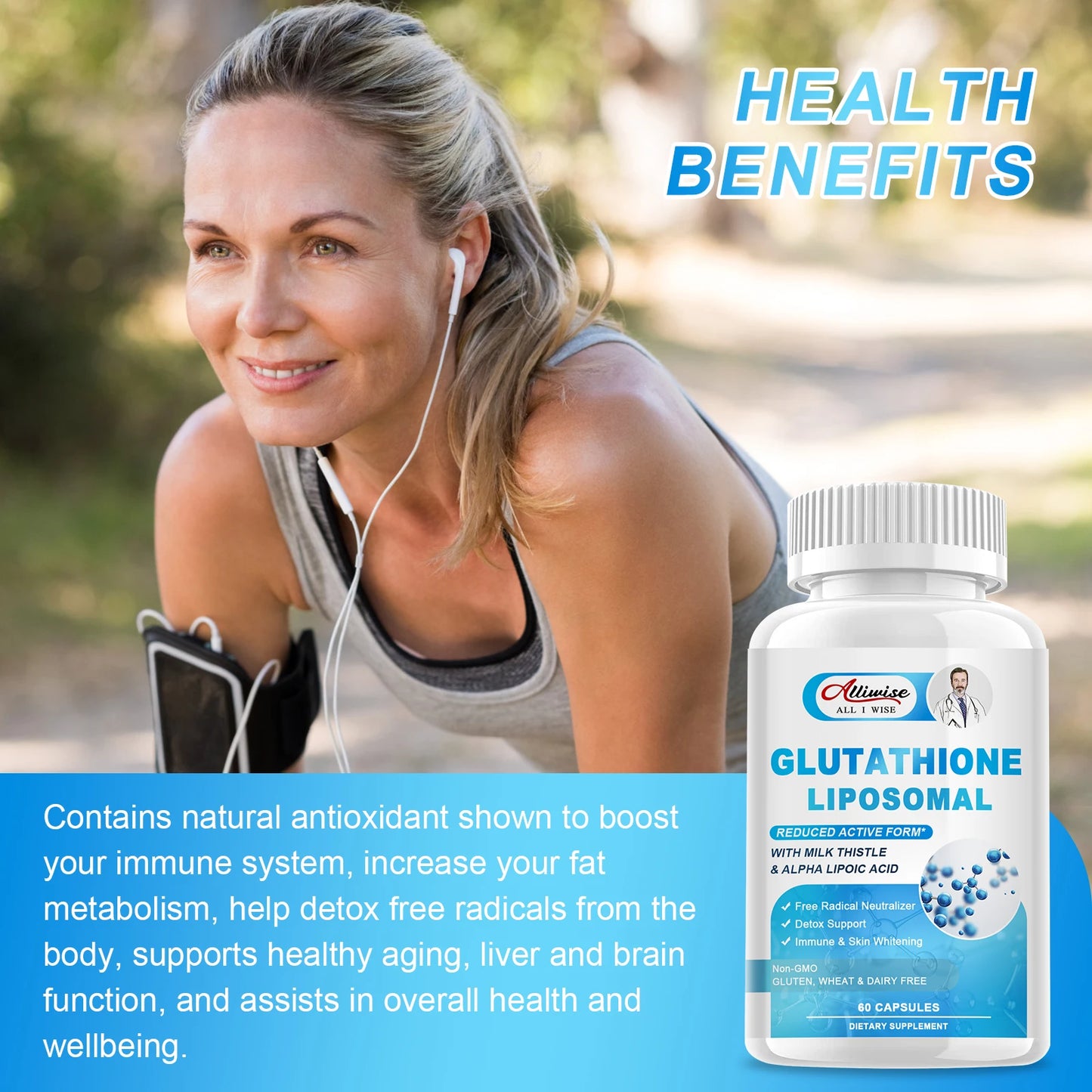 Glutathione Capsules for Skin Whitening & Immunity Boost