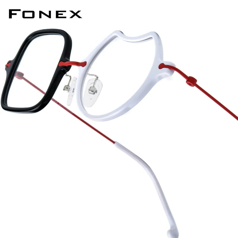 Monturas de gafas unisex cuadradas retro de titanio | Elegantes y duraderas
