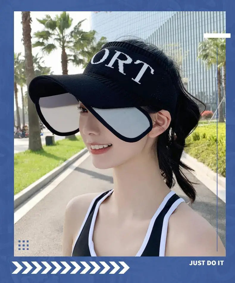 Women's Sunblock Sports Hat | Large Brimmed Outdoor Cap