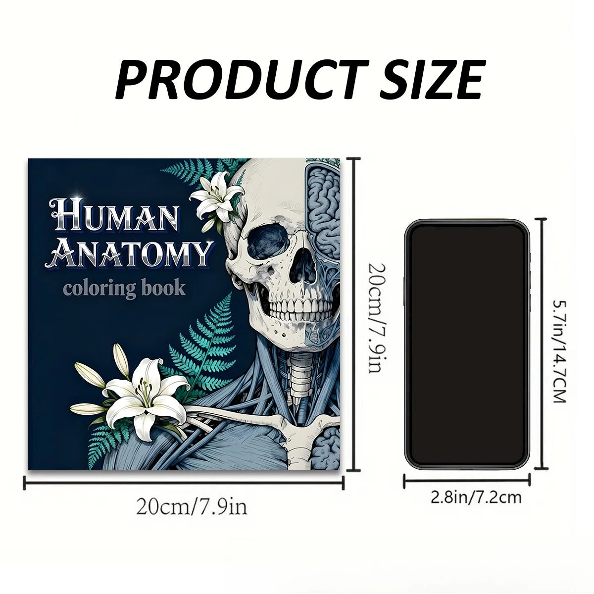 Human Anatomy Coloring Book for Stress Relief and Learning