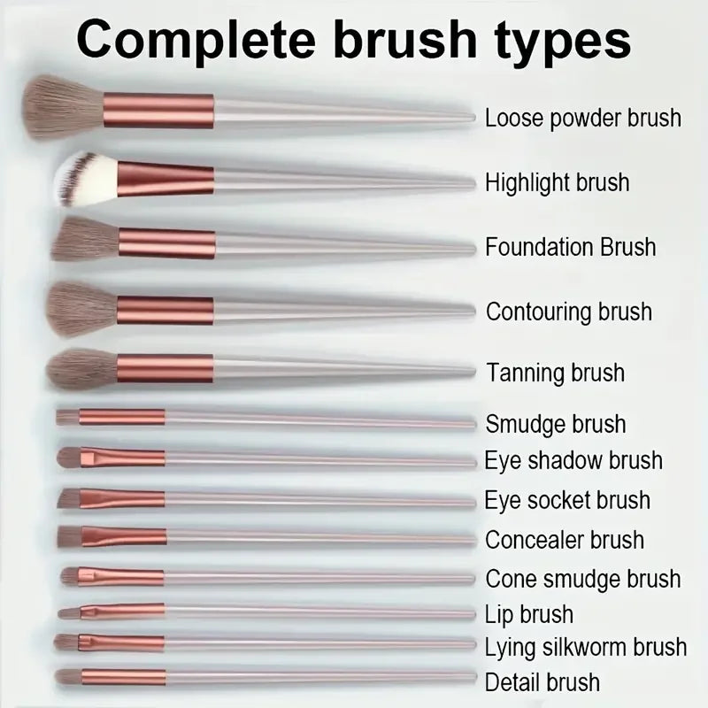 13PCS Makeup Brush Set | Essential Tools for Flawless Beauty