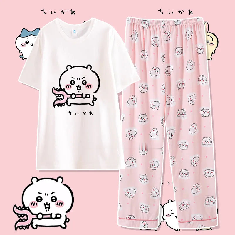 Cute Cartoon Pattern Summer Pajamas for Relaxed Comfort