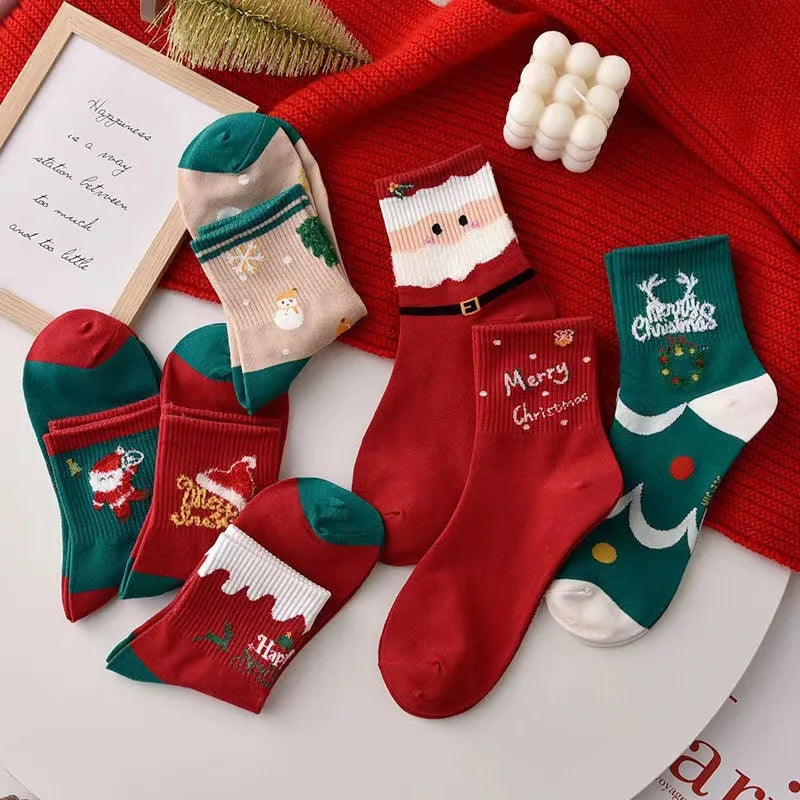 Cute Christmas Pattern Cotton Socks | Cozy Winter Gift Essentials