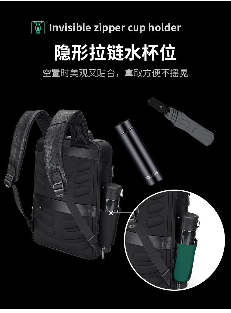 Mochila de cuero genuino de alta capacidad | Experiencia de viaje con estilo