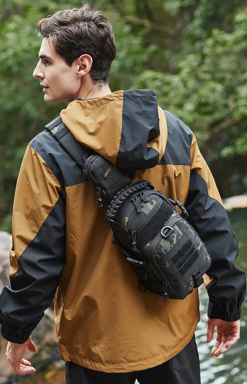 Tactical Men's Camping Chest Bag | Versatile Outdoors Sling Backpack