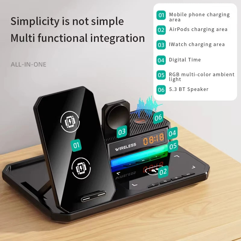 30W 3-in-1 Wireless Fast Charging Dock | Foldable Magnetic Charger