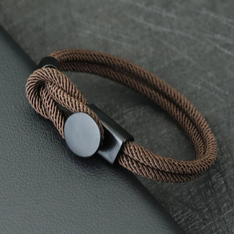 Men's Double Layer Rope Bracelet | Lucky Red Thread Gift for Him