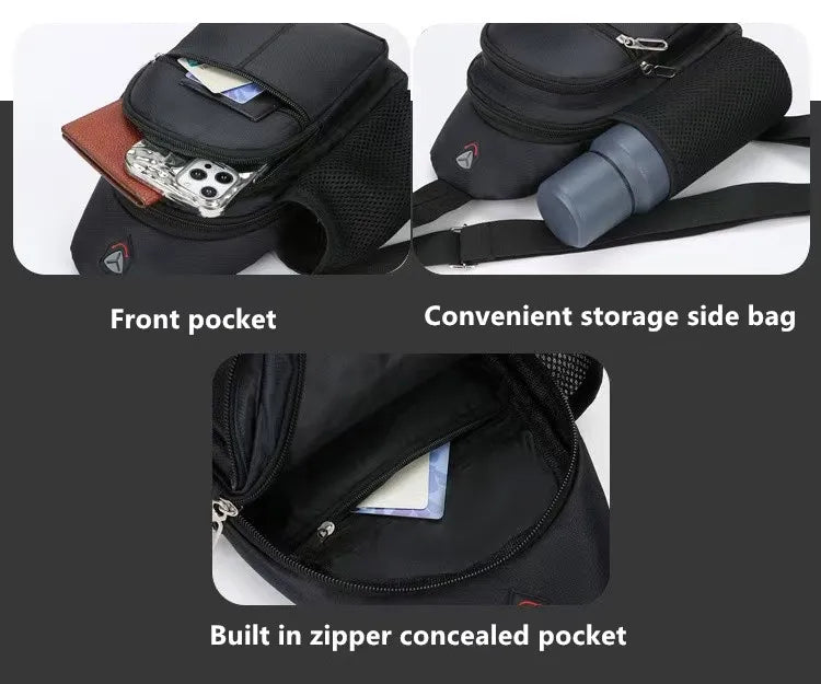 Waterproof Crossbody Bag | Multifunctional Fashionable Chest Bag