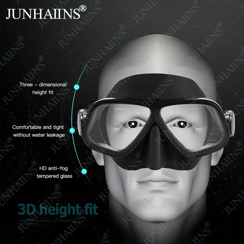 Freediving Mask with Aluminum Frame | Anti-Fog Diving Gear