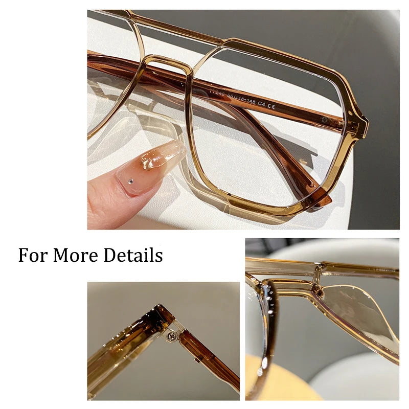 Stylish Women’s Oversized Myopia Glasses | Photochromic Eyeglasses 2026