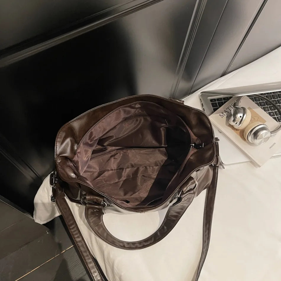 Large Capacity Shoulder Bag | Stylish PU Leather Tote for Women
