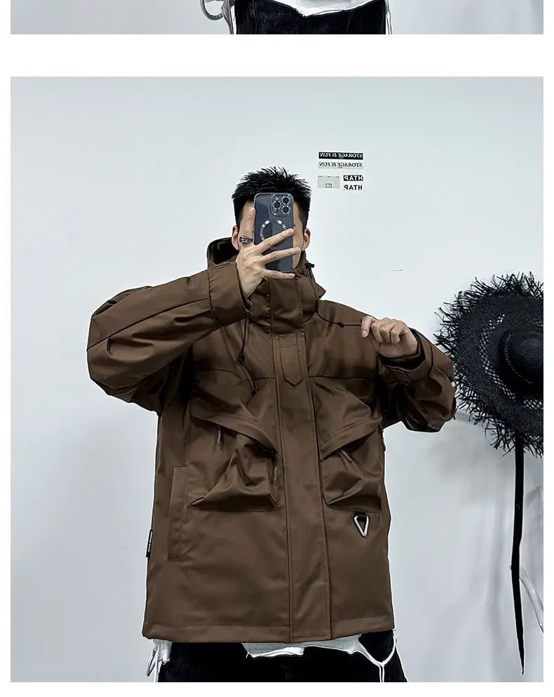 Men's Casual Hooded Parka | Warm Multi-Pocket Winter Jacket