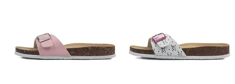 Elegantes chanclas de corcho de verano para mujer | Sandalias informales de playa