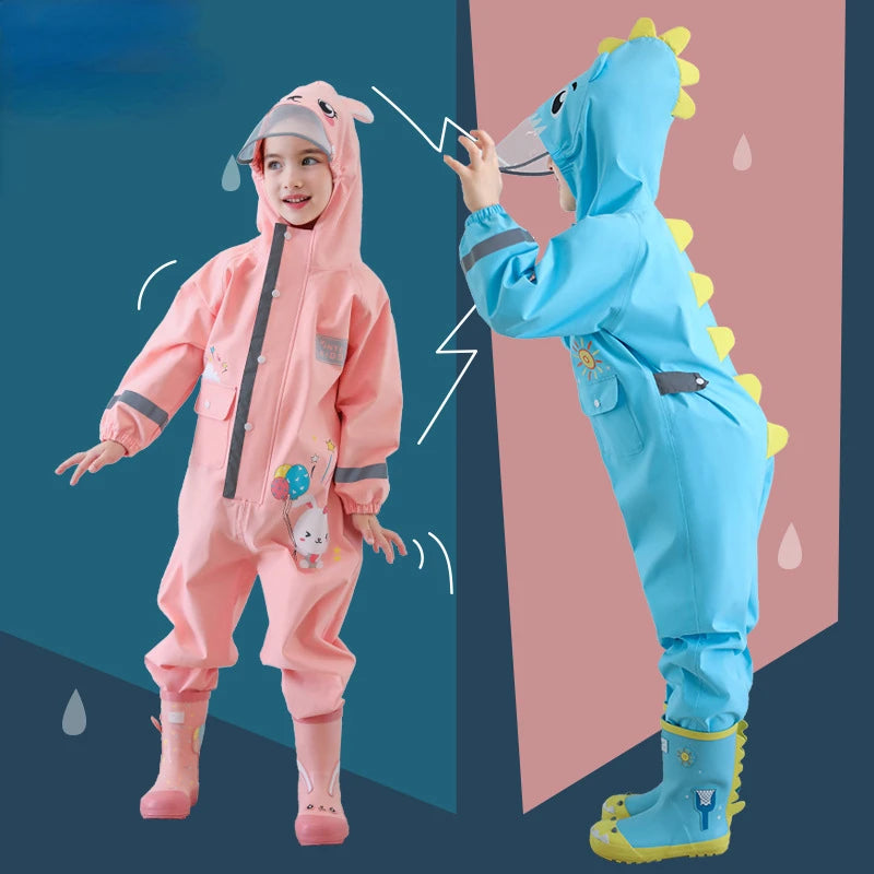 Kids Waterproof Dinosaur Raincoat | Perfect for Boys & Girls
