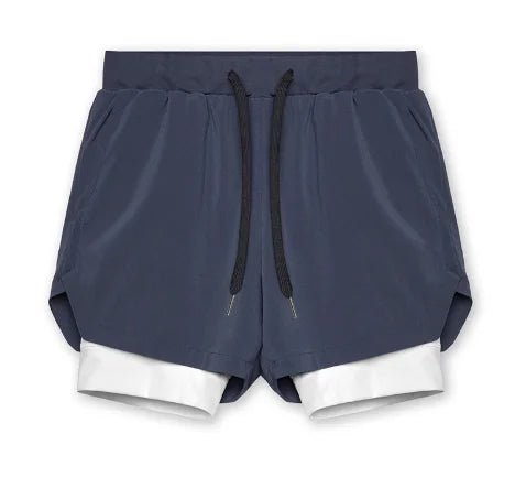 Men's 2-in-1 Running Shorts | Breathable Double Layer Fitness Gear