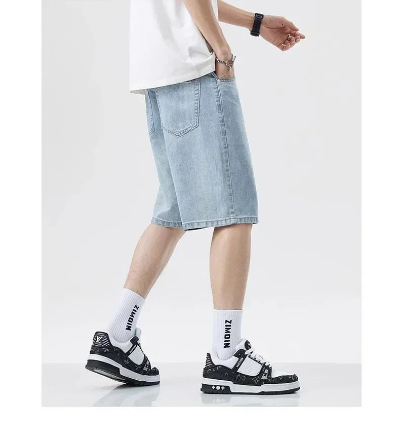 Men's Casual Knee Length Denim Shorts | Stylish Summer Bottoms