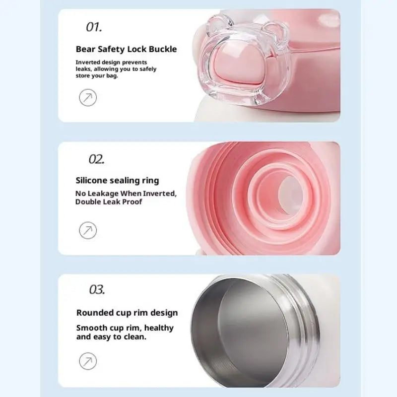 Cute Portable Stainless Steel Thermos Cup for Kids | Durable Drinkware