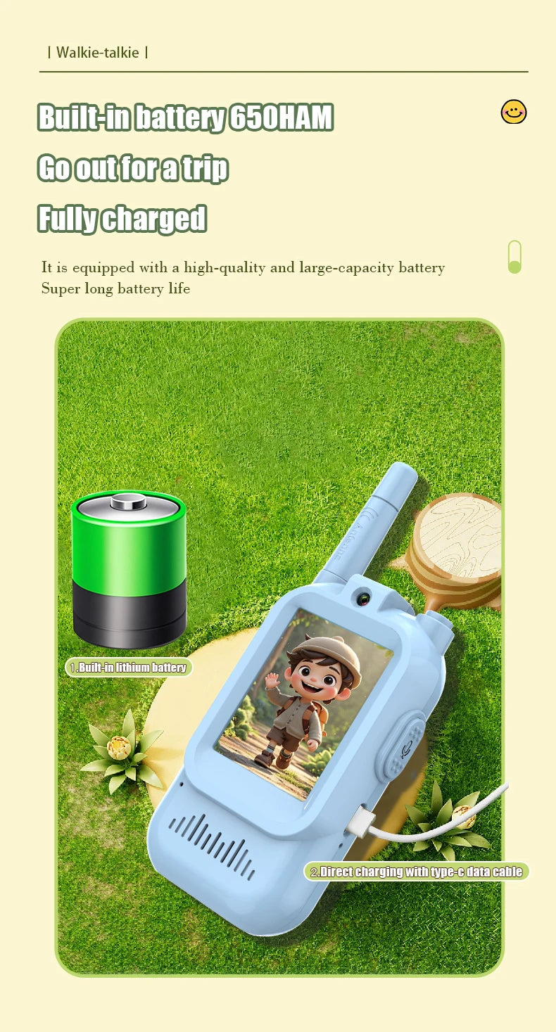 Kids Walkie Talkies with Video | Rechargeable Clear Sound Communication