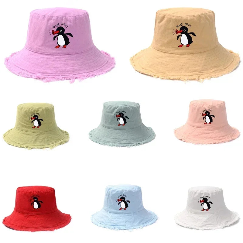Reversible Summer Penguin Bucket Hat for Men & Women | Sun Protection