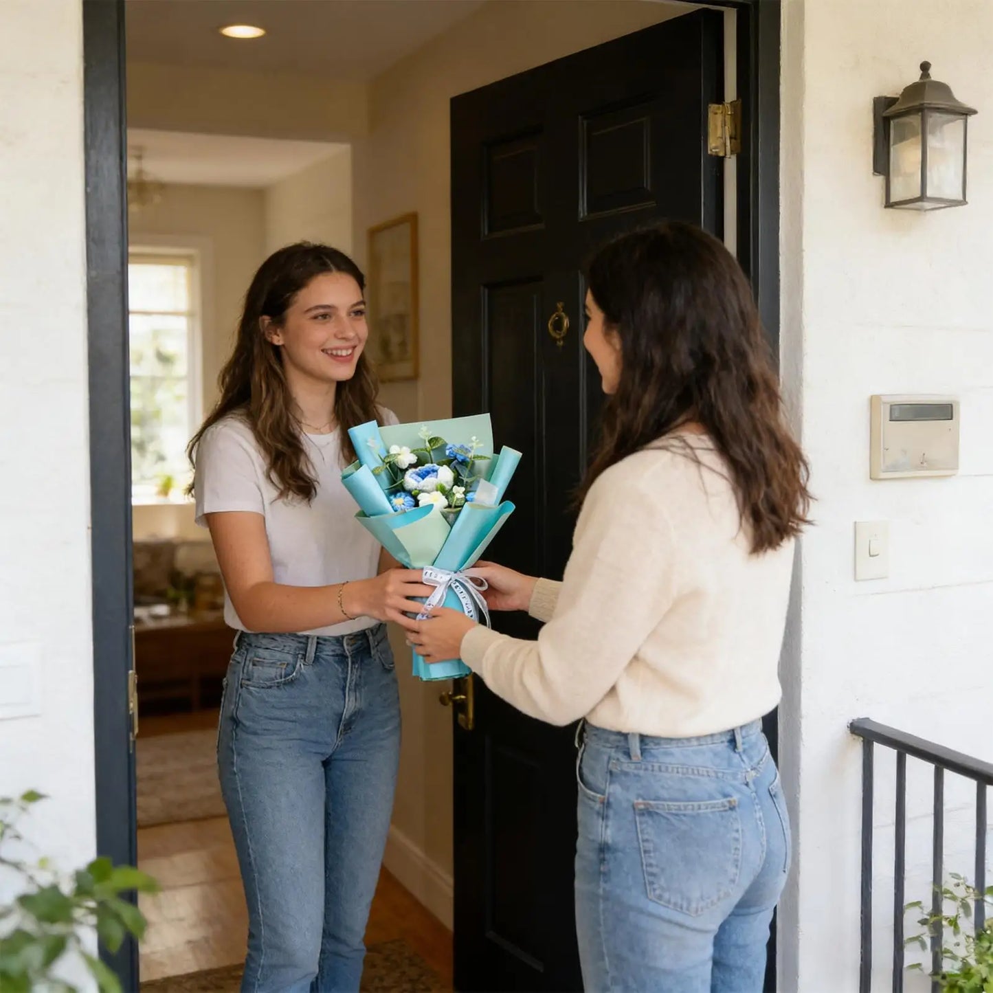 Ramo de flores de ganchillo hecho a mano | Encantadora decoración y regalos para el hogar