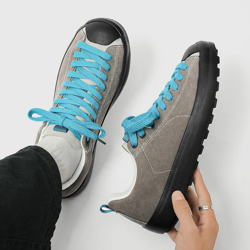 Men's Casual Suede Sneakers | Non-Slip Platform Walking Shoes