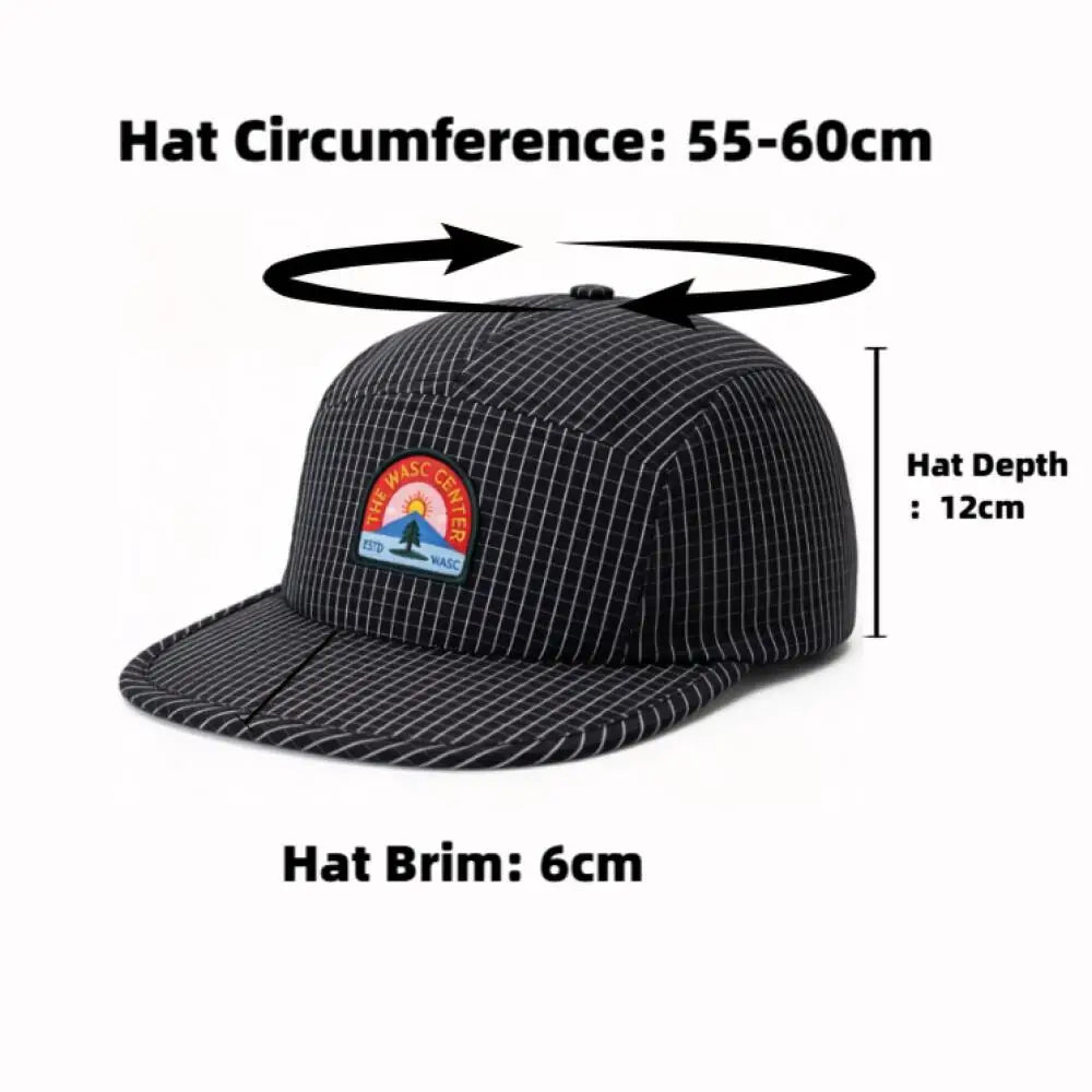 5 Panel Baseball Cap Mesh Nylon Breathable Color Block Hat for Men Women Running Hiking Camping Outdoor Sport Cap