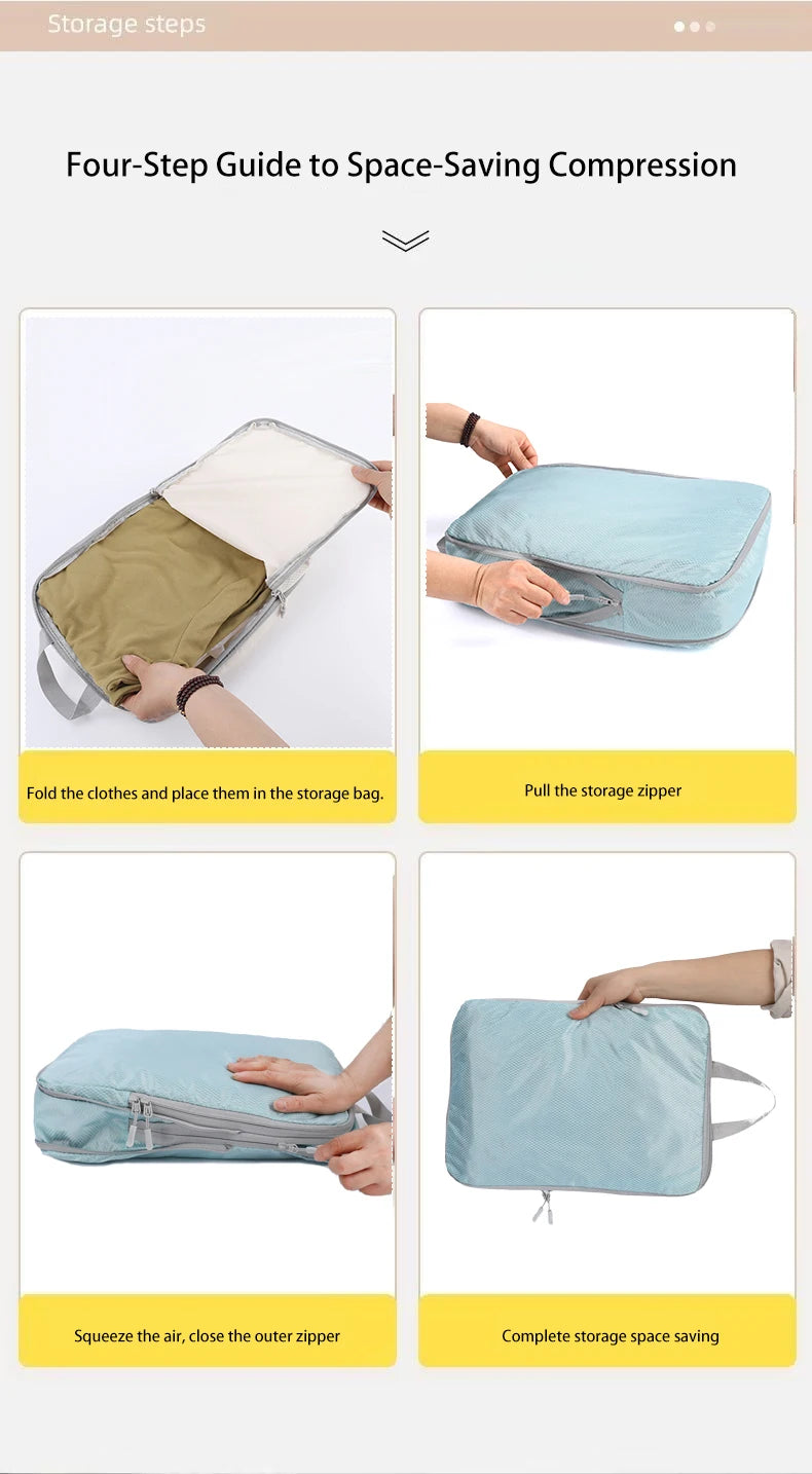 Compressible 4-Piece Business Travel Storage Bag Set
