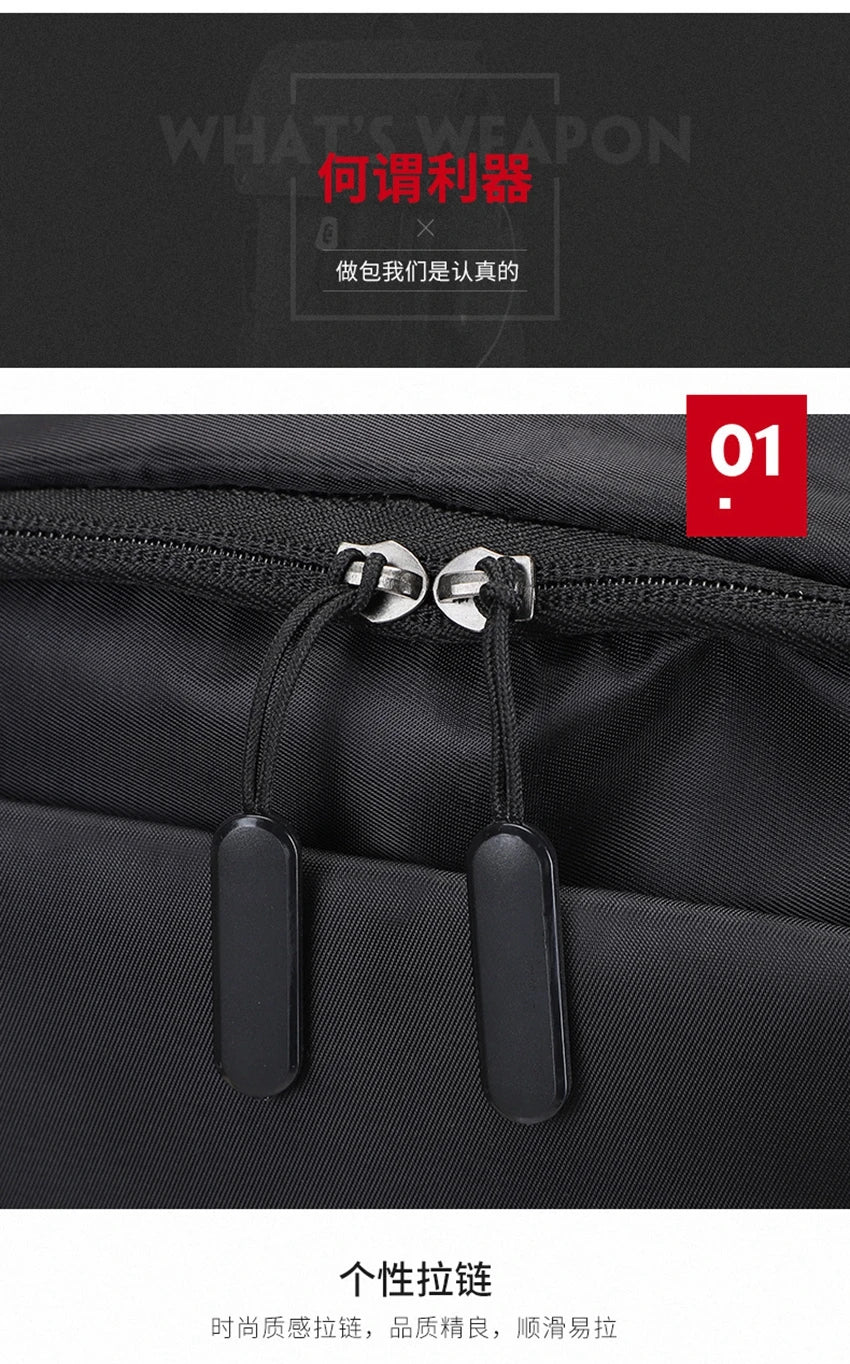 Cute Waterproof Men's Business Laptop Backpack with Cat Print