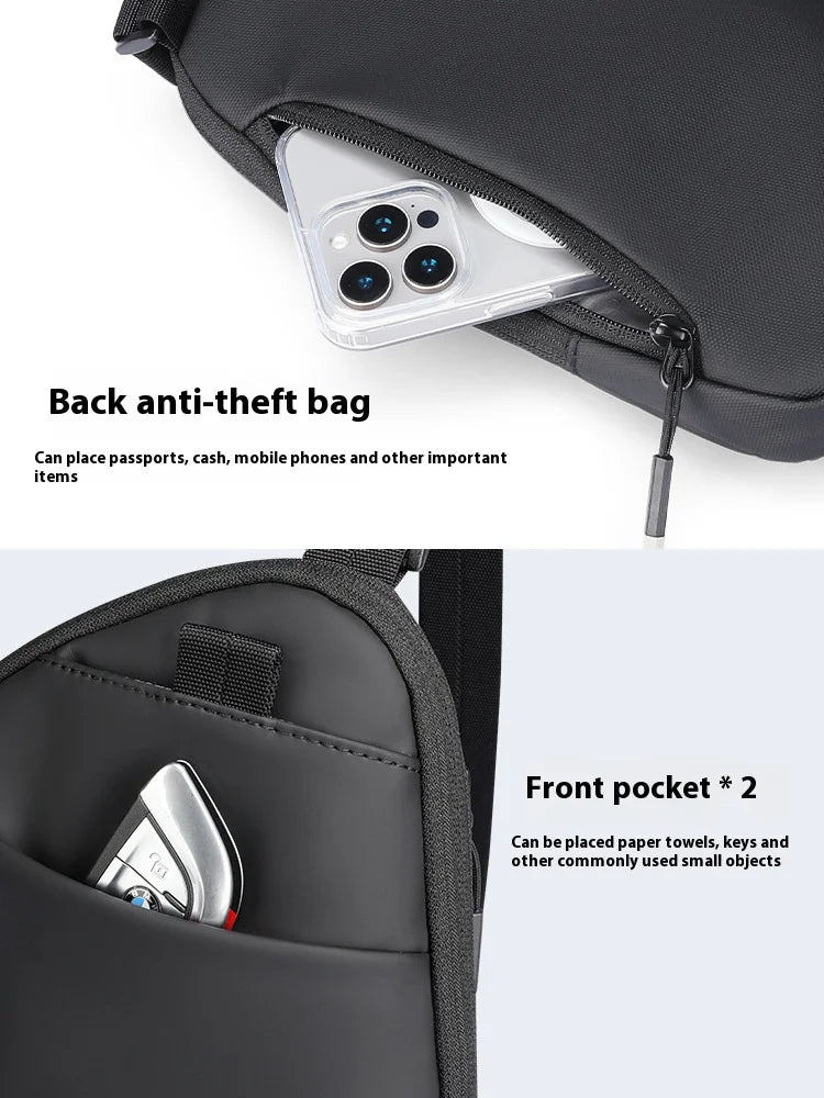Lightweight Waterproof Crossbody Bag | Sling Shoulder Pack for Men