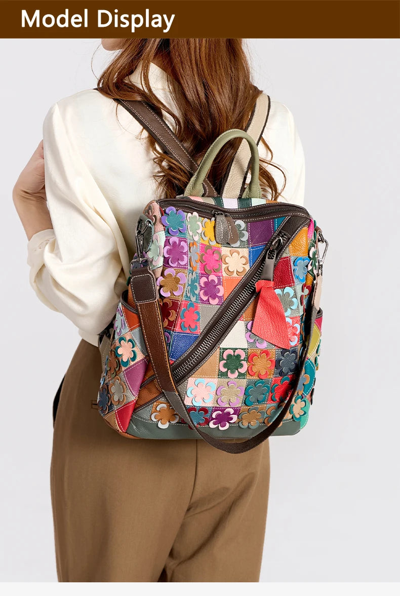 Stylish Leather Travel Backpack for Women | Versatile & Chic